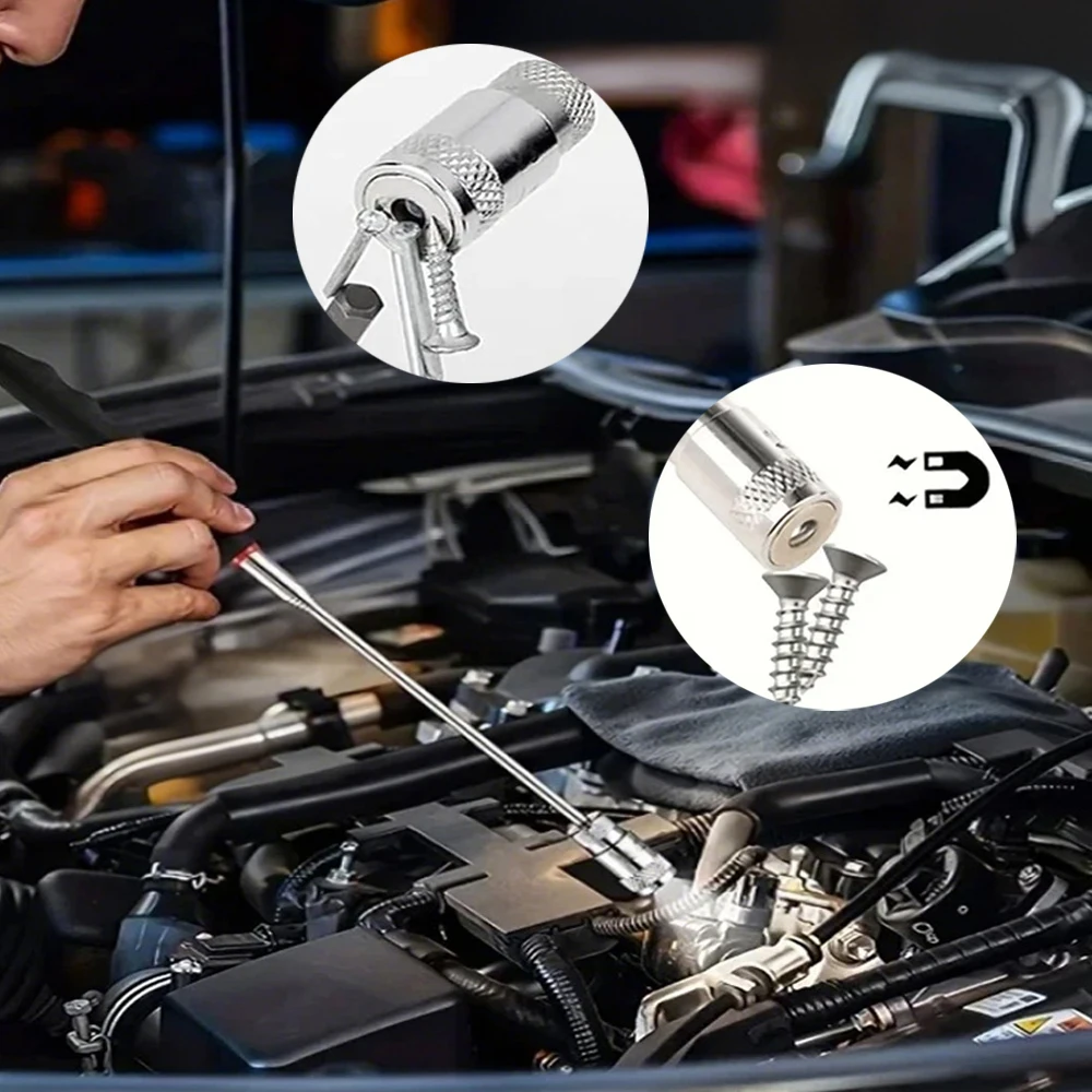 1pc Car Inspection Telescopic Pickup Rod with LED Light Repair Strong Magnetic Metal Screw Suction Rod Tool Auto Accessories
1pc Car Inspection Telescopic Pickup Rod with LED Light Repair Strong Magnetic Metal Screw Suction Rod Tool Auto Accessories
