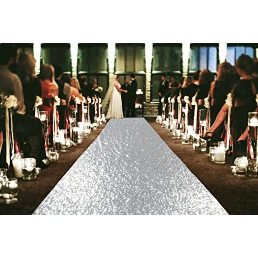 4Ft x 20Ft Silver Sparkly Wedding Aisle Runner - Ideal for Prom Beach Outdoor Weddings Floor Carpet Runner for Stairs Decoratio
4Ft x 20Ft Silver Sparkly Wedding Aisle Runner - Ideal for Prom Beach Outdoor Weddings Floor Carpet Runner for Stairs Decoratio