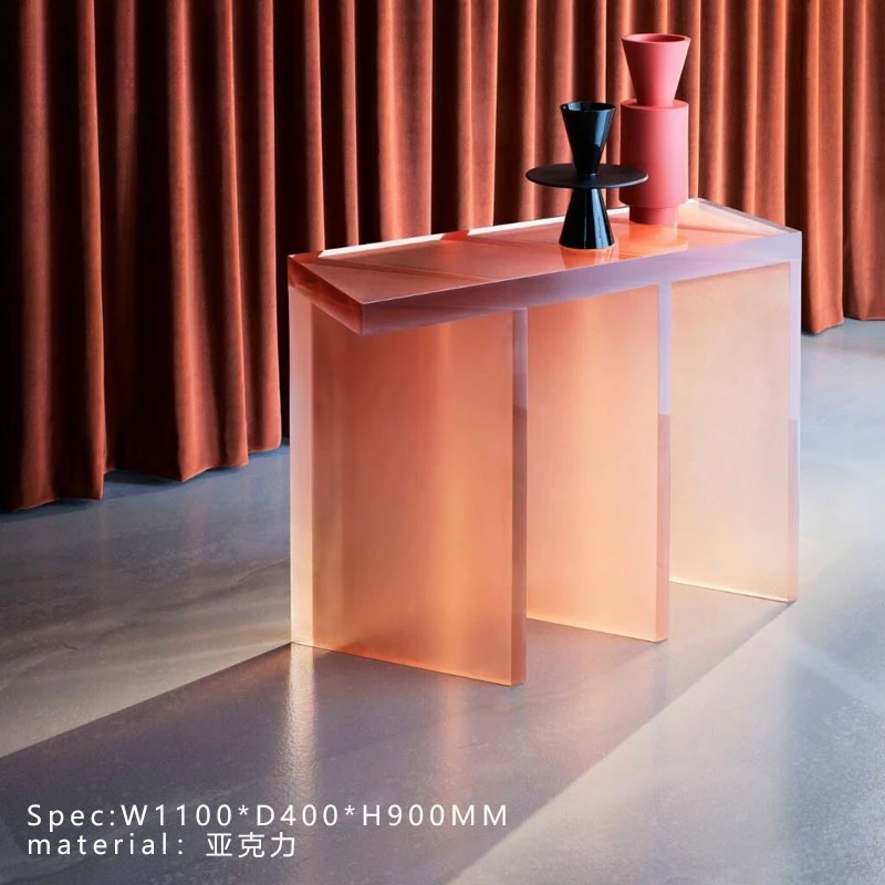 Italian Light Luxury Frosted Acrylic Console Table, Villa Entrance Hall, Observation Deck, Corridor, Narrow Wall Table
Italian Light Luxury Frosted Acrylic Console Table, Villa Entrance Hall, Observation Deck, Corridor, Narrow Wall Table