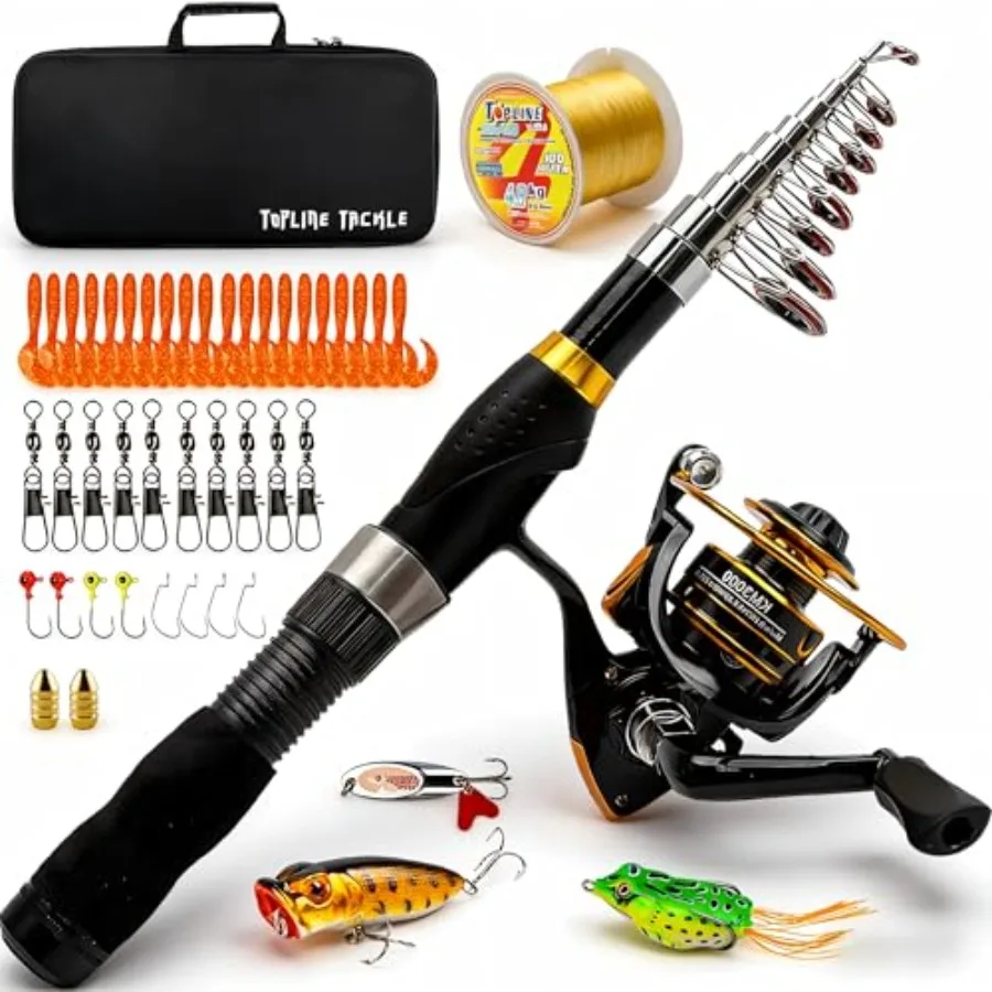Collapsible Fishing Rod and Reel Combo, Telescopic Fishing Rod with Spinning Reel, Portable Collapsible Fishing Pole Kit for Sa
Collapsible Fishing Rod and Reel Combo, Telescopic Fishing Rod with Spinning Reel, Portable Collapsible Fishing Pole Kit for Sa