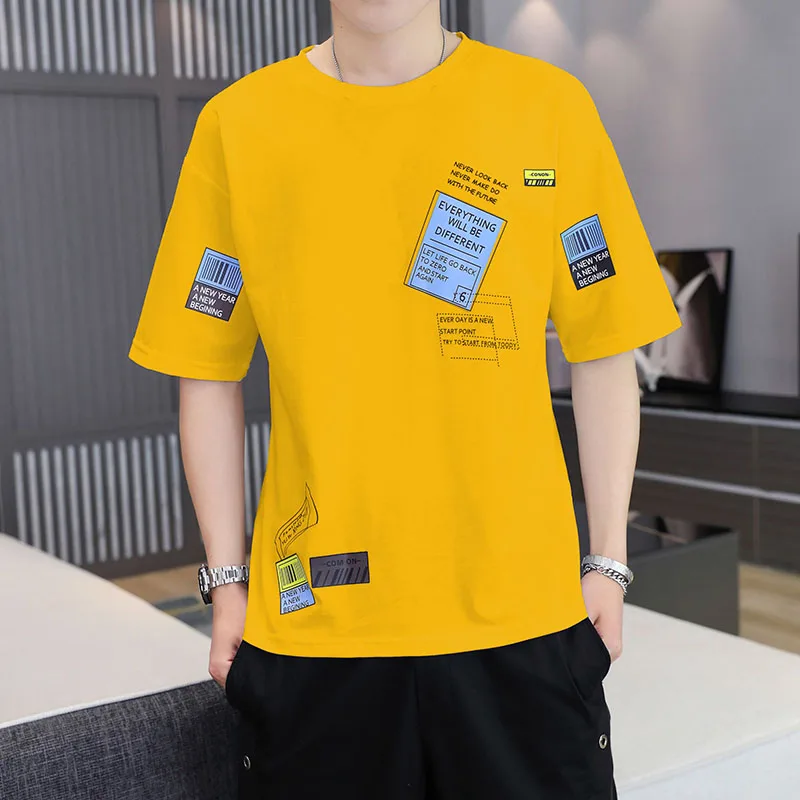 Fashion O-Neck All-match Printed Letter T-Shirts Men's Clothing Summer New Loose Casual Tops Young Style Tee Shirts
Fashion O-Neck All-match Printed Letter T-Shirts Men's Clothing Summer New Loose Casual Tops Young Style Tee Shirts