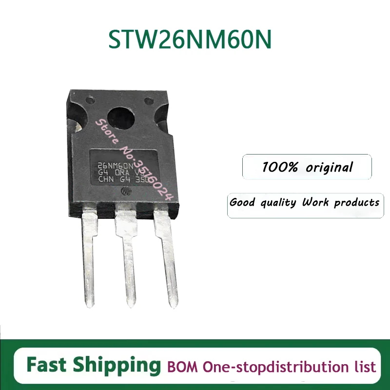10 шт./лот, 100% оригинал, новый импортный STW26NM60N 26NM60N TO-247 26NM60
10 шт./лот, 100% оригинал, новый импортный STW26NM60N 26NM60N TO-247 26NM60