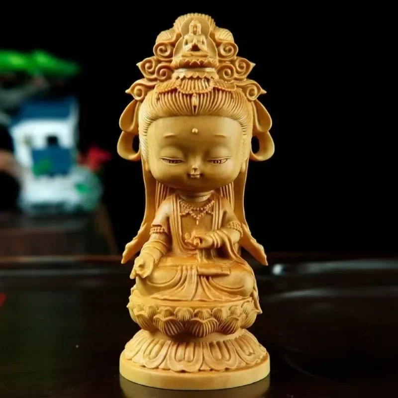 Woodcarving Cartoon Guanyin Statue Hand Carving Solid Wood Buddhist Feng Shui Guanyin Home Room Office Decoration Statue
Woodcarving Cartoon Guanyin Statue Hand Carving Solid Wood Buddhist Feng Shui Guanyin Home Room Office Decoration Statue