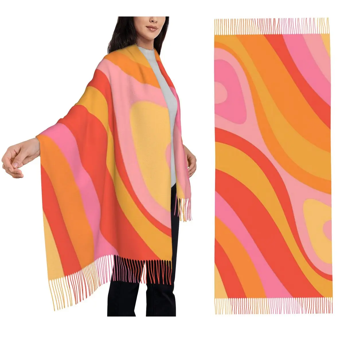 Новый шарф с абстрактным узором Groove в стиле ретро, шарфы с кисточками для женщин, мягкие теплые шали и накидки, большая осенне-зимняя шаль
Новый шарф с абстрактным узором Groove в стиле ретро, шарфы с кисточками для женщин, мягкие теплые шали и накидки, большая осенне-зимняя шаль