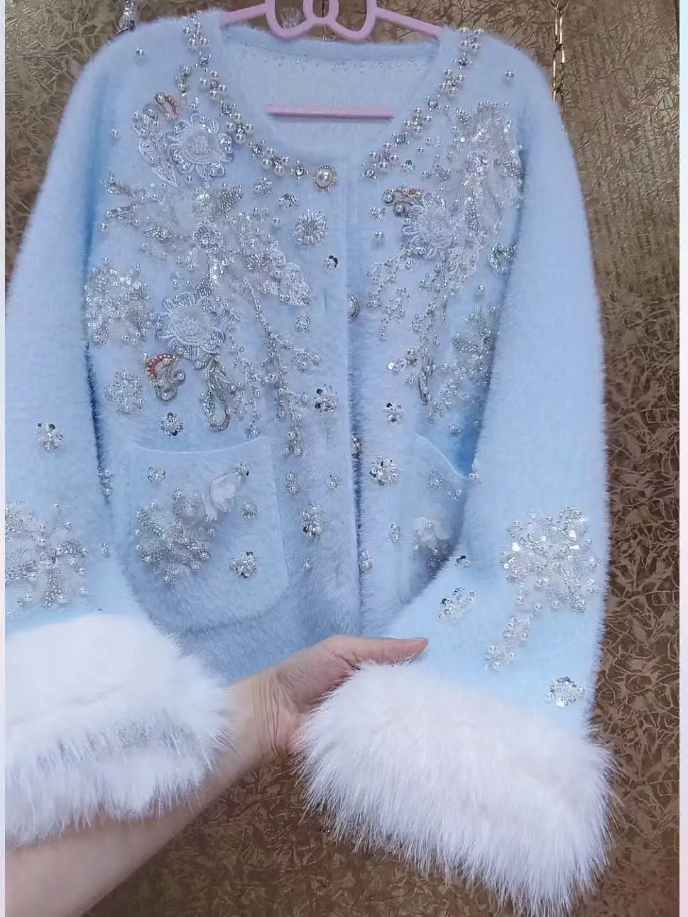 New In Knitted Outwear Thick Warm Coats & Jackets for Women's Winter Clothes Woman Clothing Faux Fur Knitwear Coats
New In Knitted Outwear Thick Warm Coats & Jackets for Women's Winter Clothes Woman Clothing Faux Fur Knitwear Coats