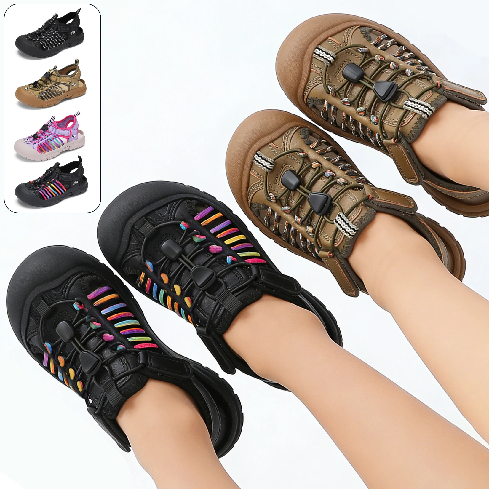 Girls' Sports Sandals, Wide Width Wide Feet Kids Closed-Toe Summer Anti-Slip Outdoor Water Shoes
Girls' Sports Sandals, Wide Width Wide Feet Kids Closed-Toe Summer Anti-Slip Outdoor Water Shoes
