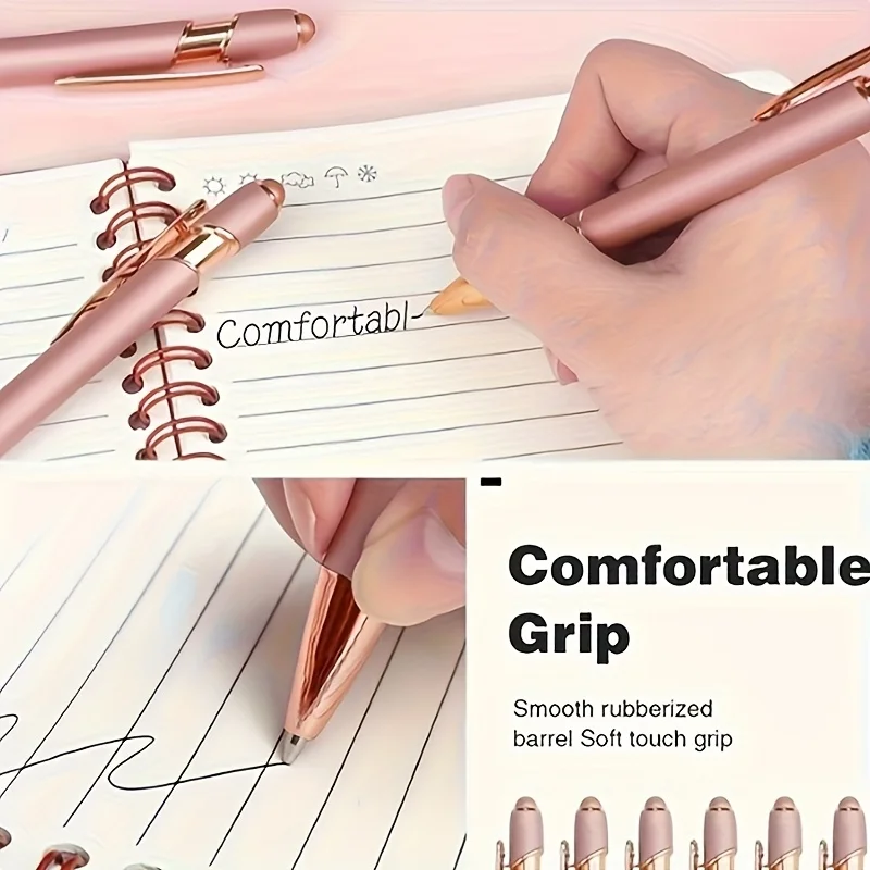 Rose Golden Metal Pens, Stylish Pens Crystal-Colored Embellishments with Black Refills 1.0, Ideal for Students, Office, Gifts.
Rose Golden Metal Pens, Stylish Pens Crystal-Colored Embellishments with Black Refills 1.0, Ideal for Students, Office, Gifts.