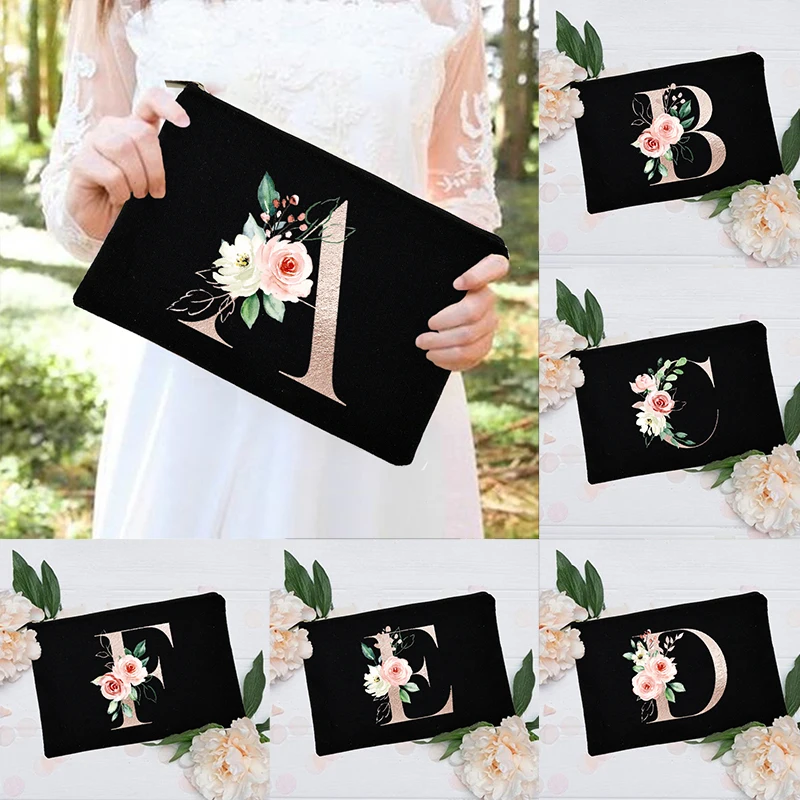 Alphabet Floral Makeup Bag Bridesmaid Maid of Honor Holiday Wedding Bachelorette Party Gift Canvas Cosmetic Zipper Storage Pouch
Alphabet Floral Makeup Bag Bridesmaid Maid of Honor Holiday Wedding Bachelorette Party Gift Canvas Cosmetic Zipper Storage Pouch