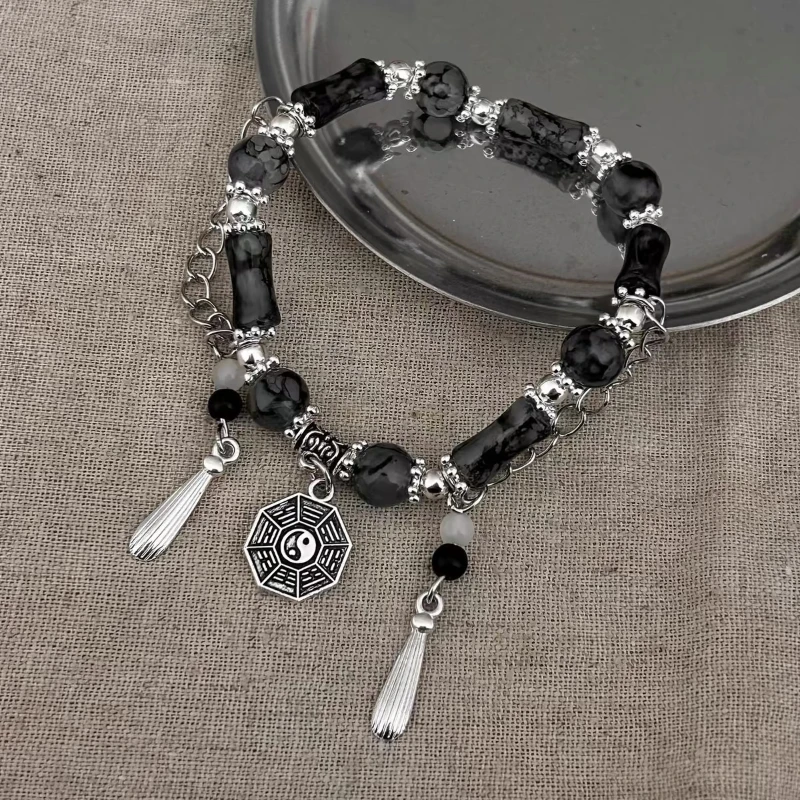 Chinese Style Tai Chi Bagua Bracelet Taoist Bracelet Retro Bamboo Beads Exquisite Pendant
Chinese Style Tai Chi Bagua Bracelet Taoist Bracelet Retro Bamboo Beads Exquisite Pendant