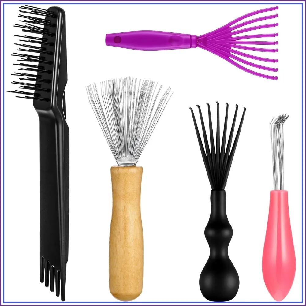 5-Piece Comb and Brush Cleaner Set - Hair Rake & Cleaning Brush for Home Salon Use
5-Piece Comb and Brush Cleaner Set - Hair Rake & Cleaning Brush for Home Salon Use