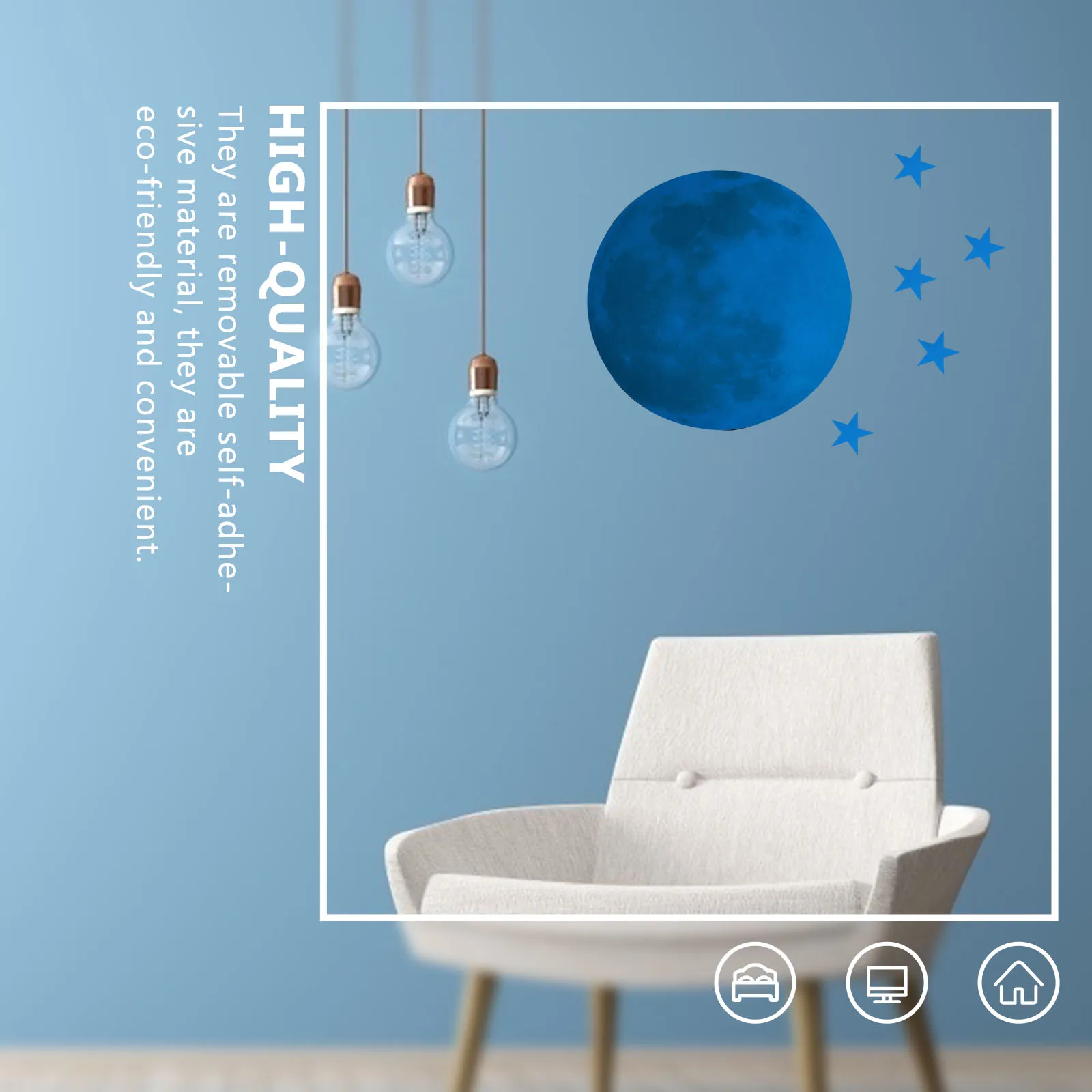 Luminous Stickers for Children Fluorescent Moon Dark Household Decorative Ceiling Pvc The Decals Nursery
Luminous Stickers for Children Fluorescent Moon Dark Household Decorative Ceiling Pvc The Decals Nursery