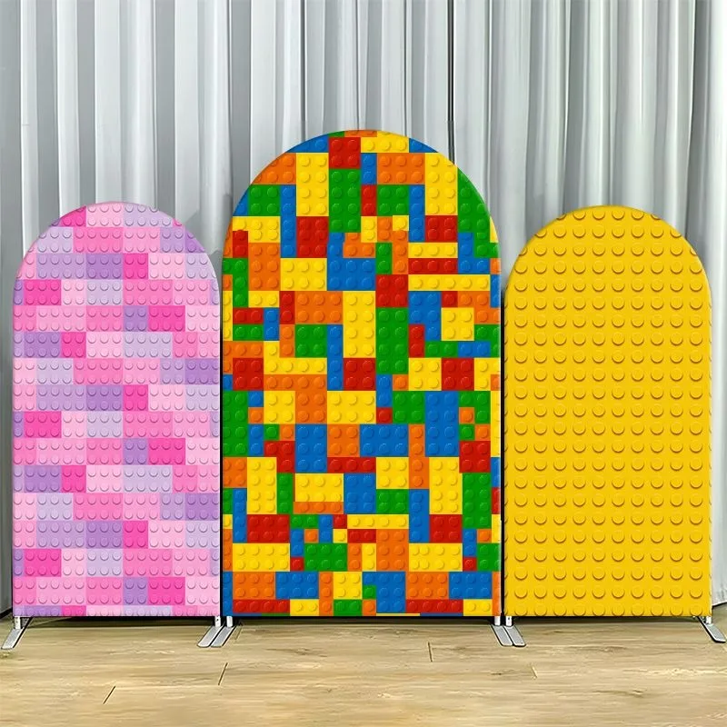 Single Side Arch Backdrop Cover Vibrant Lego Brick Theme Party Backdrop Set Featuring Arched Panels in Pink Purple Pastel
Single Side Arch Backdrop Cover Vibrant Lego Brick Theme Party Backdrop Set Featuring Arched Panels in Pink Purple Pastel