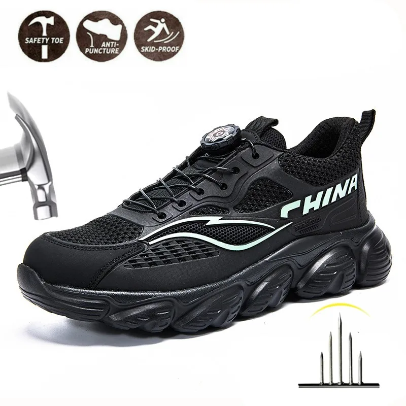 CE Certified Steel Toe Safety Shoes Men, Anti-Puncture Anti-Smash Work Boots, Rotating Button Lightweight for Outdoor Workers
CE Certified Steel Toe Safety Shoes Men, Anti-Puncture Anti-Smash Work Boots, Rotating Button Lightweight for Outdoor Workers
