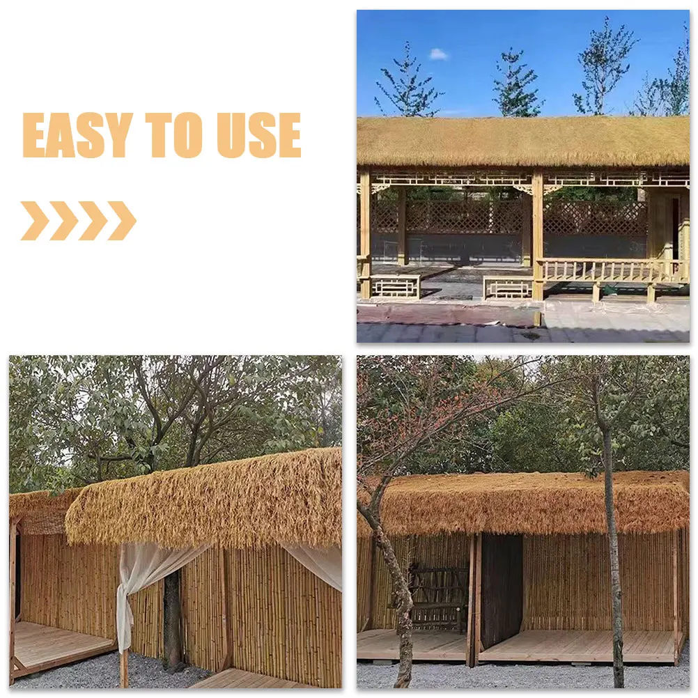 16cm Thick 1x0.5m Simulated Thatch Decoration Artificial Straw Roofing for Garden Patio Balcony Restaurant Decorative Grass
16cm Thick 1x0.5m Simulated Thatch Decoration Artificial Straw Roofing for Garden Patio Balcony Restaurant Decorative Grass