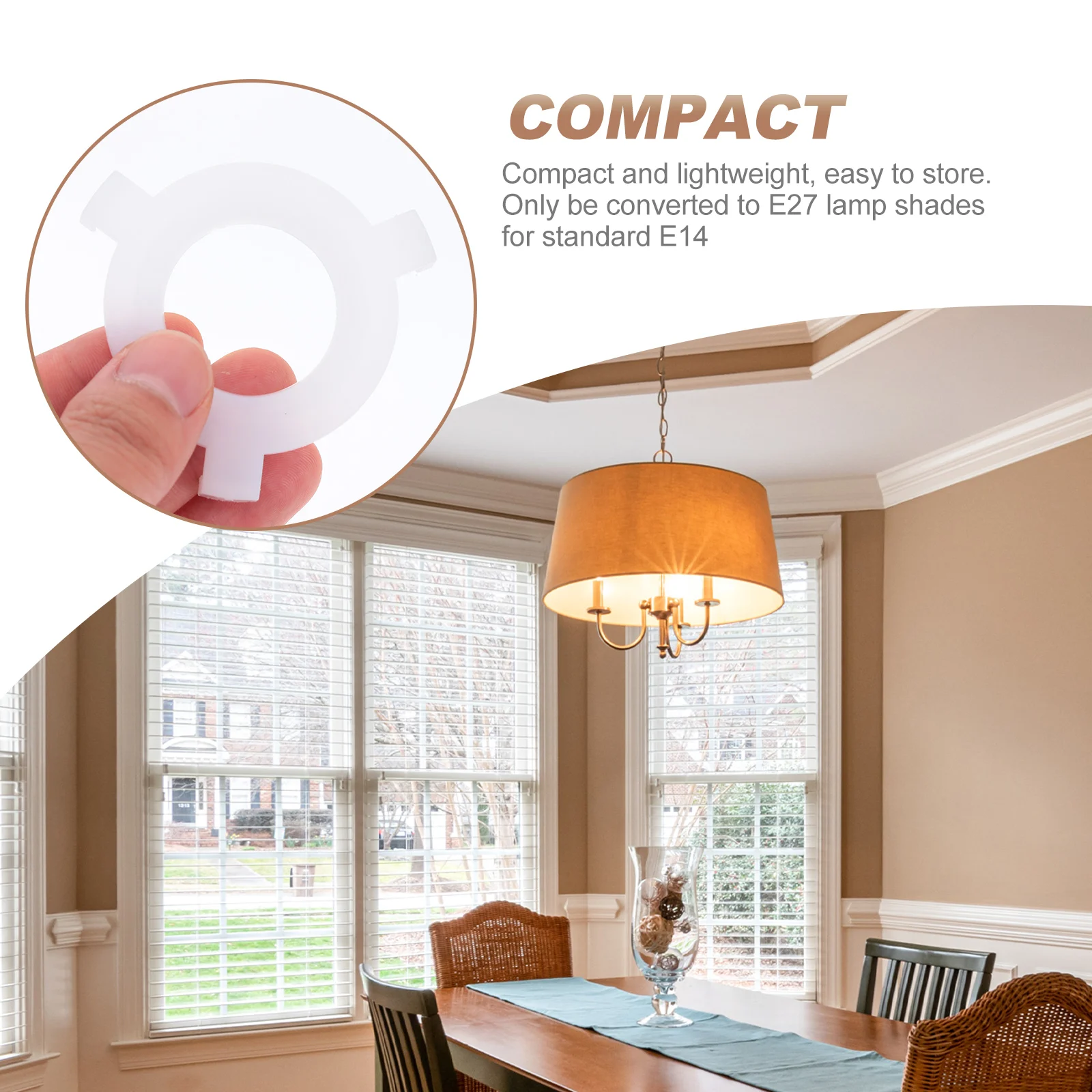 50Pcs Lamp Shade Adapter E27 to E14 Robust Plastic Reducing Ring for Bayonet Screw Holder Table Ceiling Lamp Use
50Pcs Lamp Shade Adapter E27 to E14 Robust Plastic Reducing Ring for Bayonet Screw Holder Table Ceiling Lamp Use