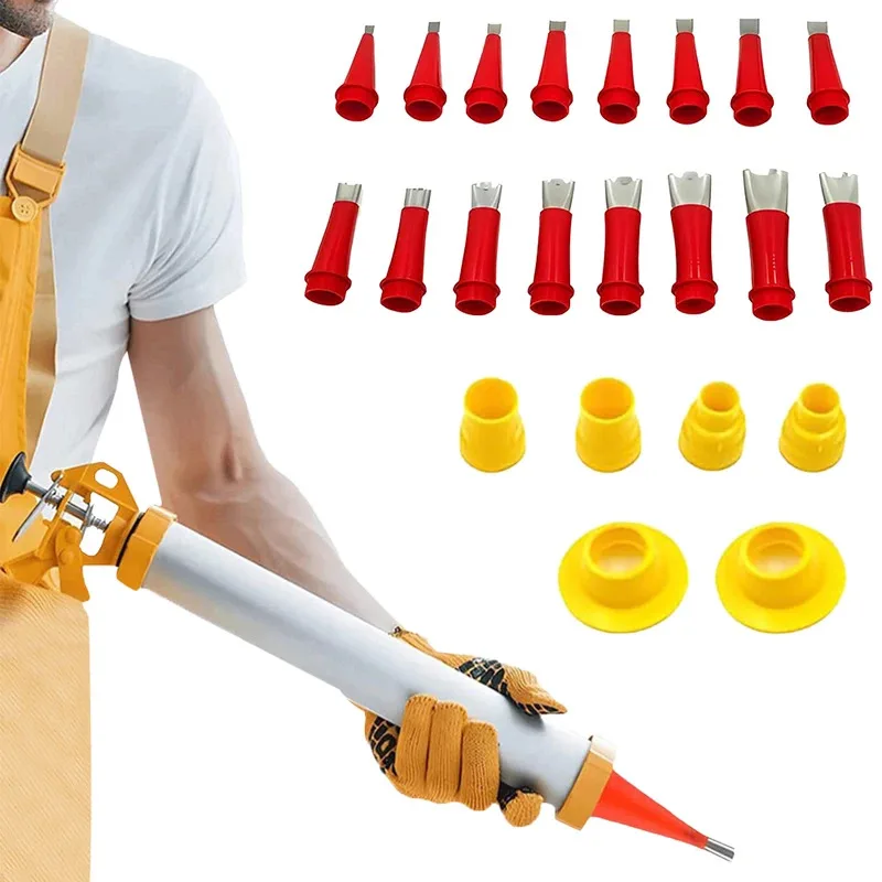22 PCS/Set Stainless Steel Caulk Nozzle Applicator Caulking Finisher Glue Silicone Sealant Finishing Tool for Kitchen Bathroom
22 PCS/Set Stainless Steel Caulk Nozzle Applicator Caulking Finisher Glue Silicone Sealant Finishing Tool for Kitchen Bathroom