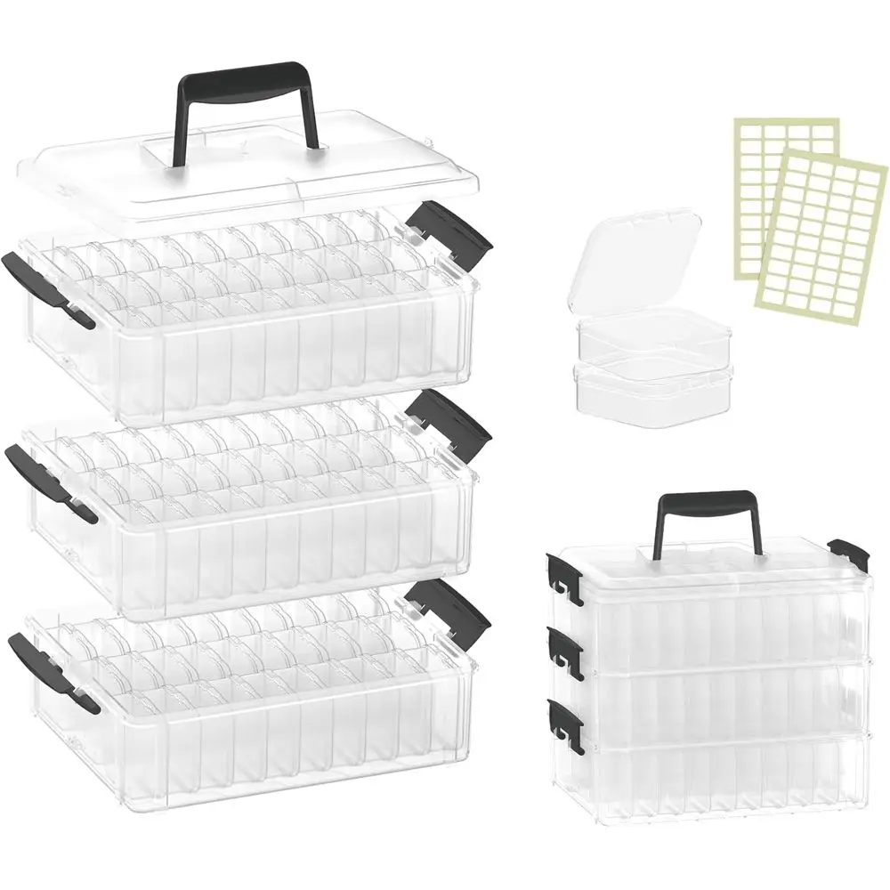 Коробка-органайзер для бусин, 90 шт., 3-уровневые штабелируемые контейнеры для хранения бисера большой емкости, портативные пластиковые органайзеры для рукоделия для ювелирных изделий
Коробка-органайзер для бусин, 90 шт., 3-уровневые штабелируемые контейнеры для хранения бисера большой емкости, портативные пластиковые органайзеры для рукоделия для ювелирных изделий