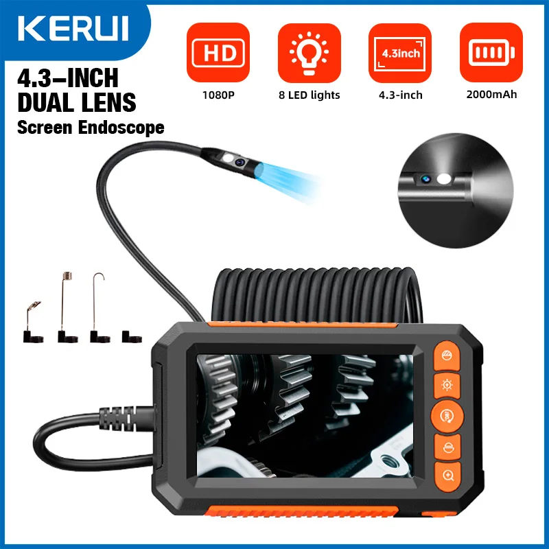 Промышленная эндоскопическая камера KERUI 1080P с 4,3-дюймовым IPS-экраном, с одной/двумя линзами, для осмотра автомобилей и трубопроводов
Промышленная эндоскопическая камера KERUI 1080P с 4,3-дюймовым IPS-экраном, с одной/двумя линзами, для осмотра автомобилей и трубопроводов