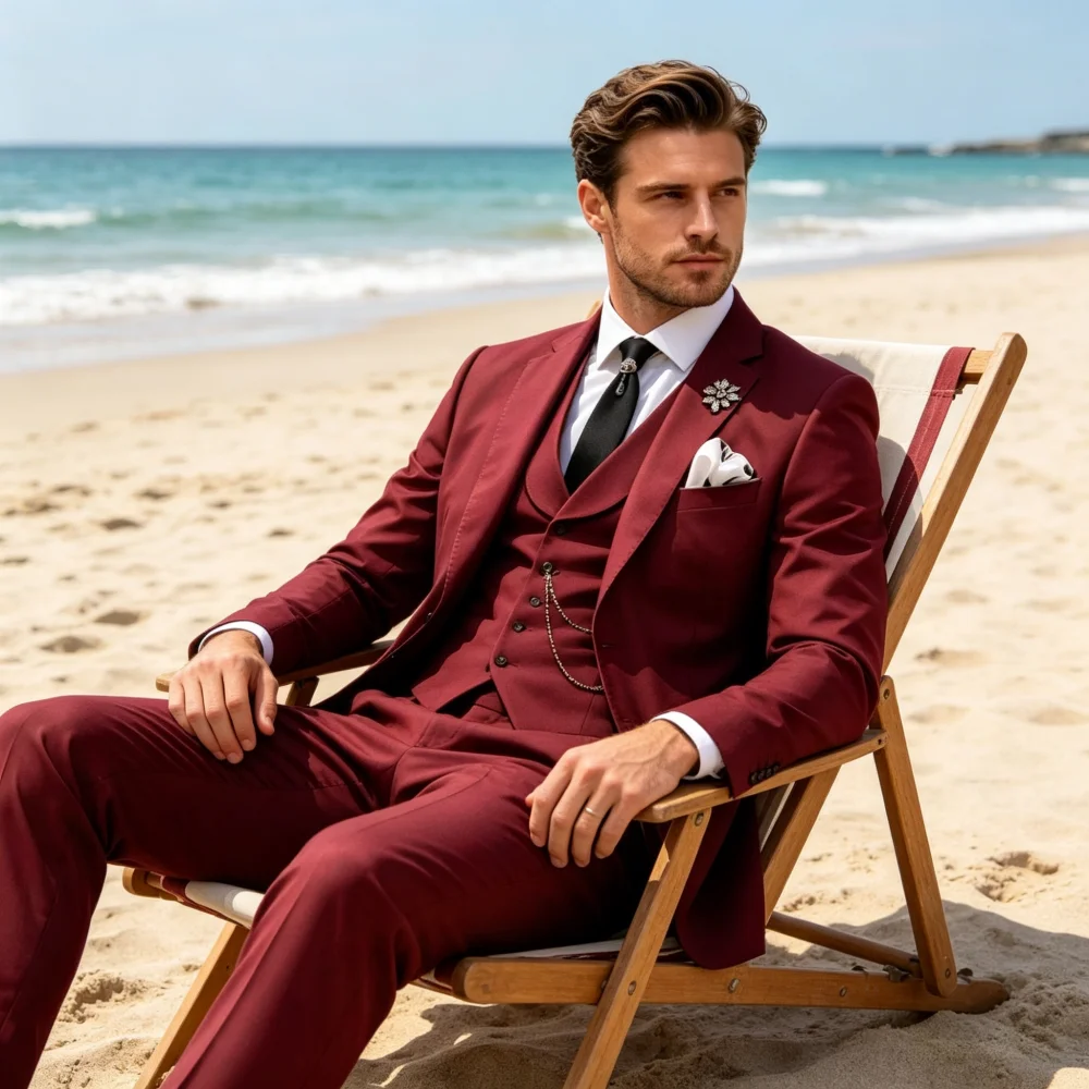 Modern Gentleman's Slim-Fit Three-Piece Suit Set Single-Breasted High-Quality Comfortable Fabric Men's Business Casual Wear
Modern Gentleman's Slim-Fit Three-Piece Suit Set Single-Breasted High-Quality Comfortable Fabric Men's Business Casual Wear