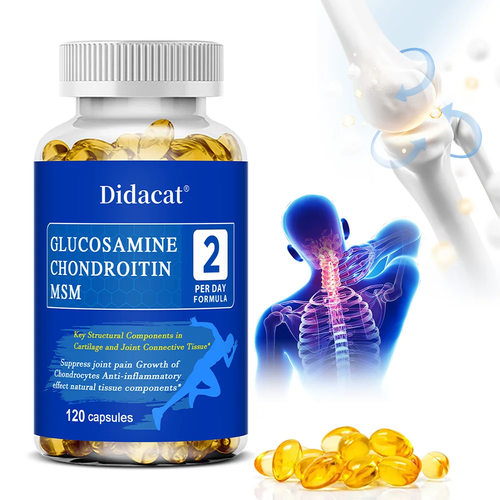 Glucosamine Chondroitin MSM Capsules with Collagen & Boswellia, Joint Cartilage Mobility & Flexibility Daily Wellness Supplement
Glucosamine Chondroitin MSM Capsules with Collagen & Boswellia, Joint Cartilage Mobility & Flexibility Daily Wellness Supplement