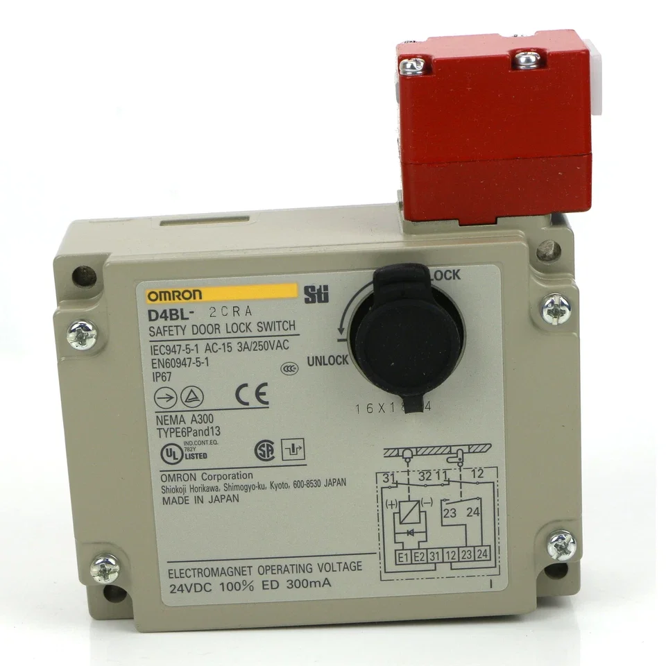 Абсолютно новый датчик безопасности для защитных дверей Omron D4BL-2CRA
Абсолютно новый датчик безопасности для защитных дверей Omron D4BL-2CRA