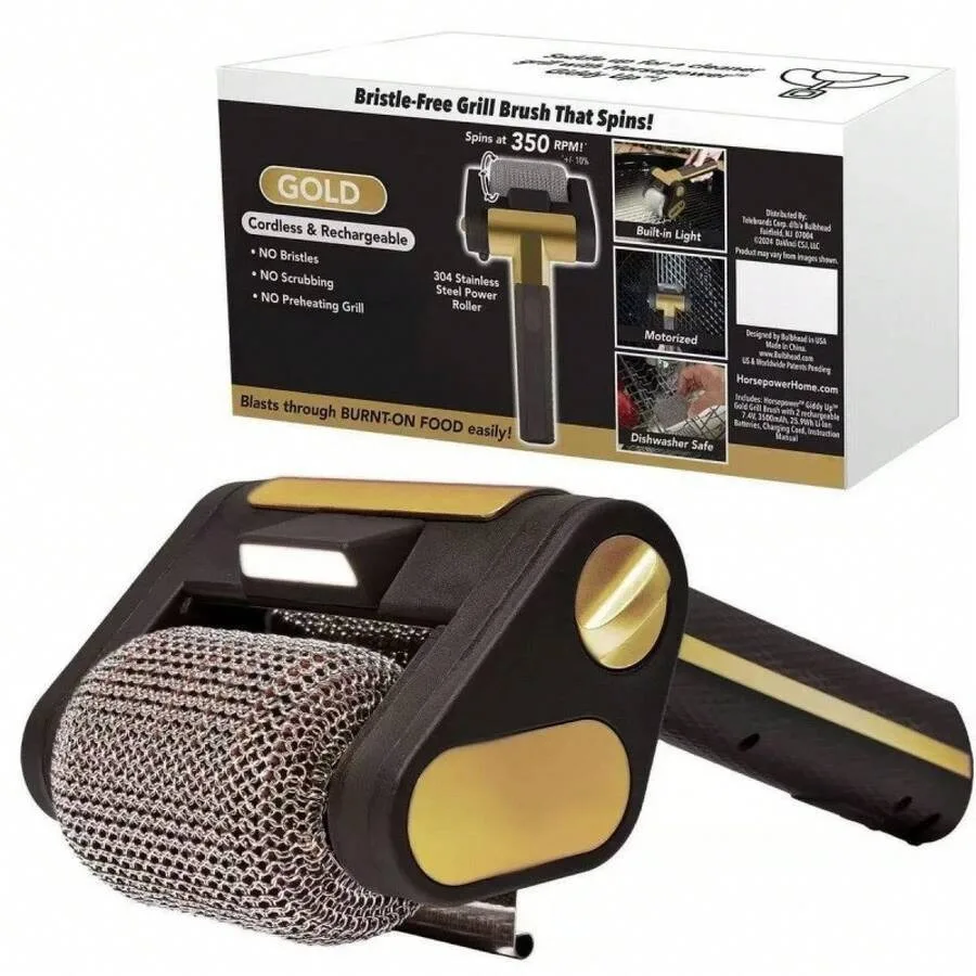 Wireless Electric Grill Scrubber, No-Preheating Grill Cleaning Tool For Charcoal and Gas Grills
Wireless Electric Grill Scrubber, No-Preheating Grill Cleaning Tool For Charcoal and Gas Grills