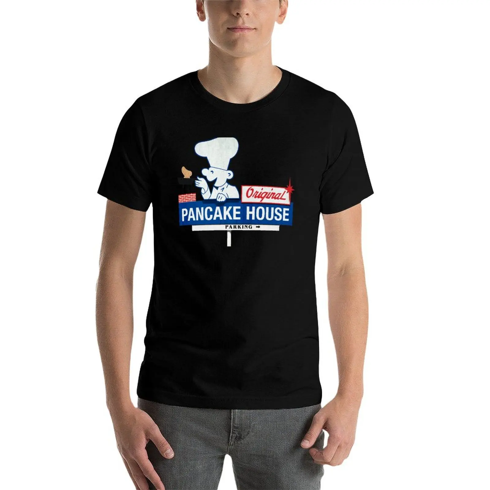 The Original Pancake House Breakfast Restaurant's Marquee From First California Location T-Shirt man graphic t shirt T-Shirt
The Original Pancake House Breakfast Restaurant's Marquee From First California Location T-Shirt man graphic t shirt T-Shirt