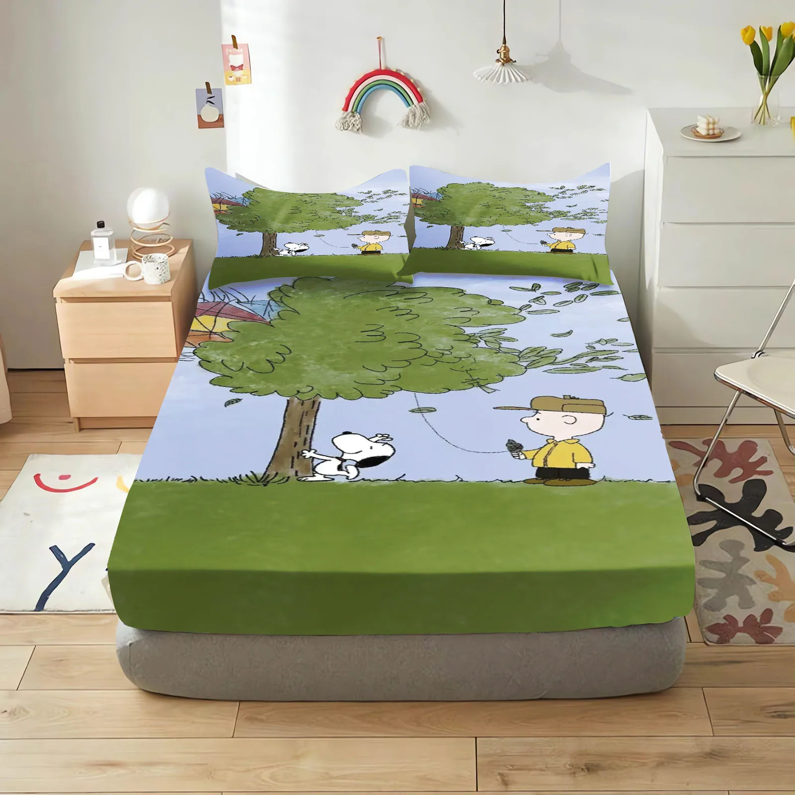 Натяжные простыни Snoopy с мультяшным рисунком Счастливый щенок с принтом аниме милая детская спальня наволочка набор из полиэстера подарок для взрослых постельное белье
Натяжные простыни Snoopy с мультяшным рисунком Счастливый щенок с принтом аниме милая детская спальня наволочка набор из полиэстера подарок для взрослых постельное белье
