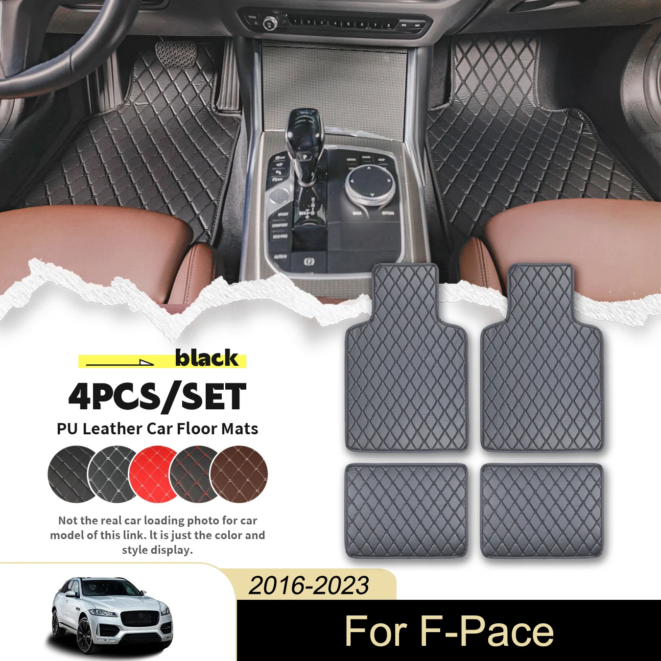4pcs Universal Car Floor Mats For Jaguar For F-Pace 2016-2023 PU Leather Waterproof and Stain Resistant, Easy to Clean
4pcs Universal Car Floor Mats For Jaguar For F-Pace 2016-2023 PU Leather Waterproof and Stain Resistant, Easy to Clean