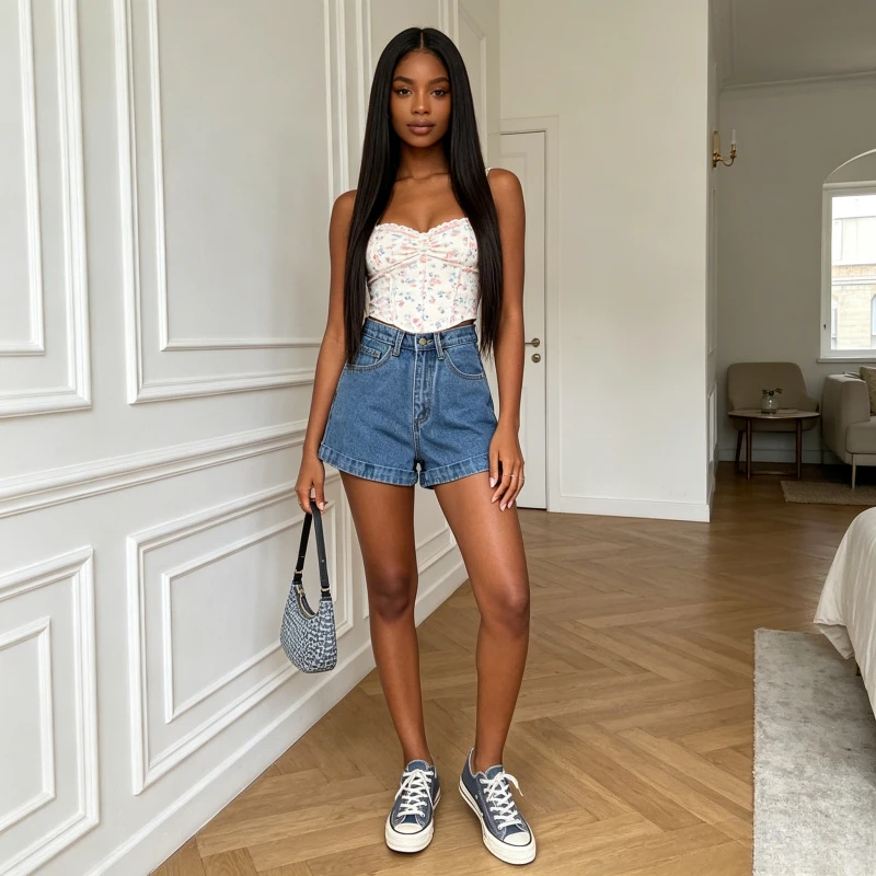 Denim Shorts Women Jeans Vintage Straight Trousers Y2k Streetwear Wide Leg Pants Slim Fit High Waist Elegant Cuffed Work Casual
Denim Shorts Women Jeans Vintage Straight Trousers Y2k Streetwear Wide Leg Pants Slim Fit High Waist Elegant Cuffed Work Casual