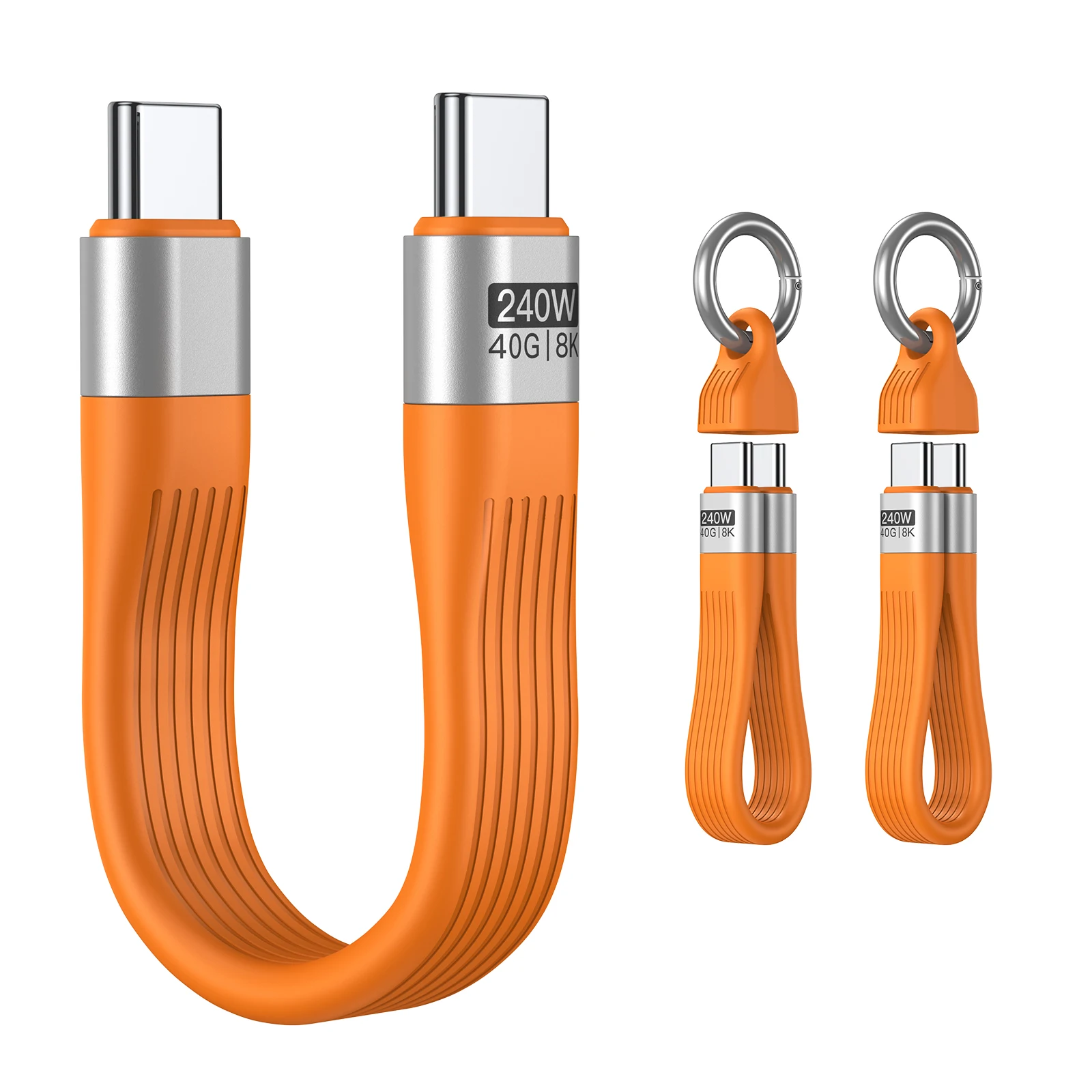 AUFU USB4 240W Fast Type-C Charging Cable for MacBook iPhone17 Short Portable Keychain 40GB Data Transfer Thunderbolt4/3 8K@60Hz
AUFU USB4 240W Fast Type-C Charging Cable for MacBook iPhone17 Short Portable Keychain 40GB Data Transfer Thunderbolt4/3 8K@60Hz