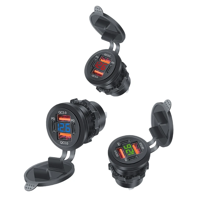 Car USB Charging Socket Outlet for Car Boat Type-C Charging Outlet Power Outlet Double QC3.0+Double PD Type-C Outlet X37F
Car USB Charging Socket Outlet for Car Boat Type-C Charging Outlet Power Outlet Double QC3.0+Double PD Type-C Outlet X37F