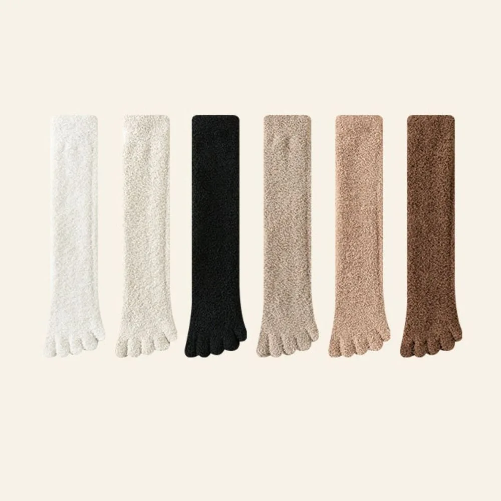 Coral Fleece Five Finger Stockings Thicken Warm Winter Split Toe Stockings Solid Color Separate Toe Floor Plush Long Socks
Coral Fleece Five Finger Stockings Thicken Warm Winter Split Toe Stockings Solid Color Separate Toe Floor Plush Long Socks