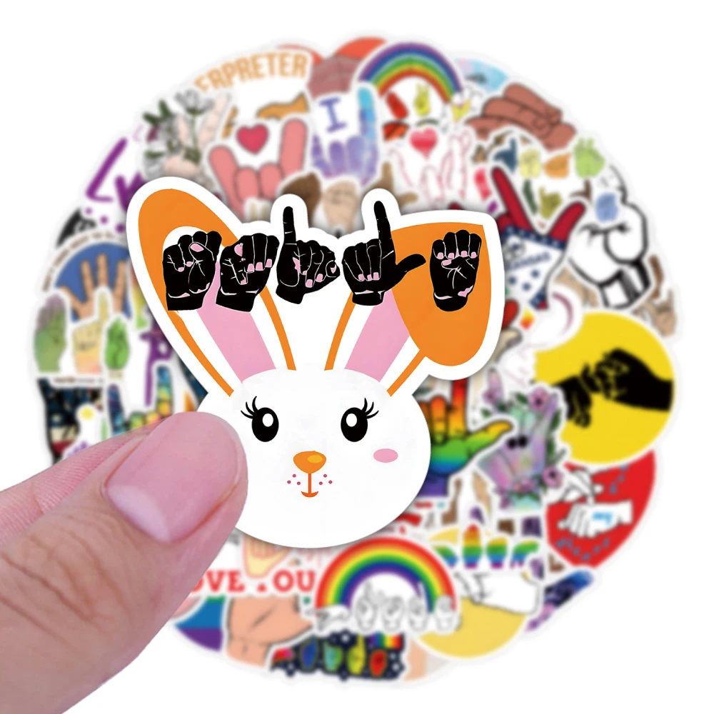 10/30/50pcs American Sign Language ASL Cartoon Stickers Waterproof Graffiti DIY Notebook Guitar Phone Bike Creative Decals Decor
10/30/50pcs American Sign Language ASL Cartoon Stickers Waterproof Graffiti DIY Notebook Guitar Phone Bike Creative Decals Decor