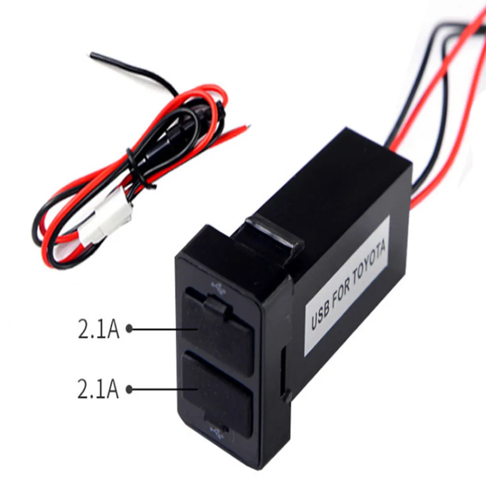 For Toyota USB Car Phone Charger Dual 5V Double Car Charger Installation Reserved Hole Position With LED Connector
For Toyota USB Car Phone Charger Dual 5V Double Car Charger Installation Reserved Hole Position With LED Connector