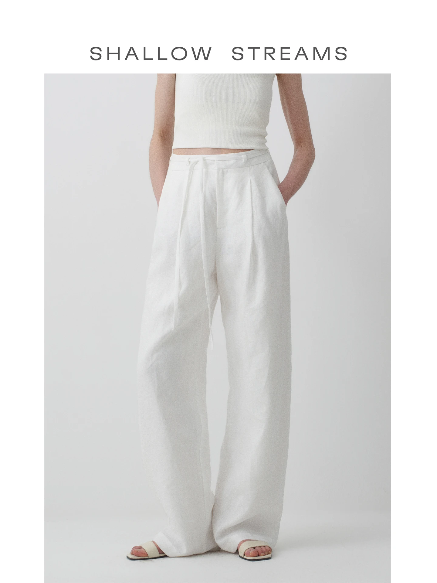 Shallow Streams Minimalist Luxury Linen Belted Long Pants with Long Summer Casual High Waist Zipper Fly Wide Leg Straight
Shallow Streams Minimalist Luxury Linen Belted Long Pants with Long Summer Casual High Waist Zipper Fly Wide Leg Straight