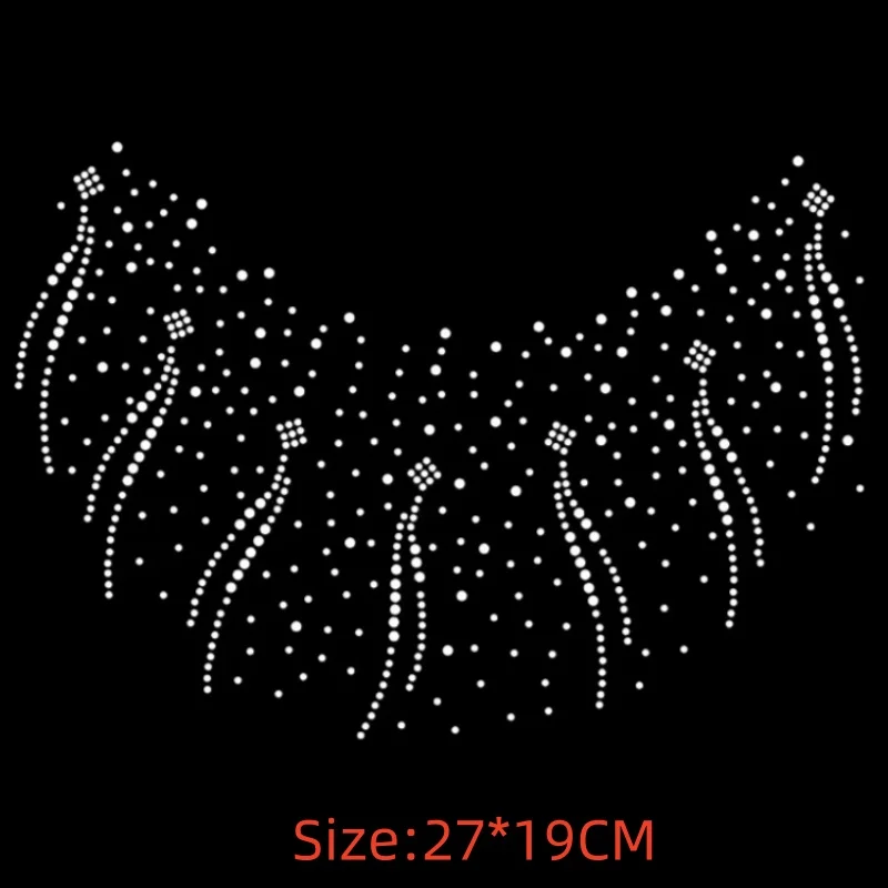 Neckline Shiny Rhinestones Motif Iron-On Transfer Designs Hot Fix Neckline Rhinestone Stickers for Clothing Decoration
Neckline Shiny Rhinestones Motif Iron-On Transfer Designs Hot Fix Neckline Rhinestone Stickers for Clothing Decoration