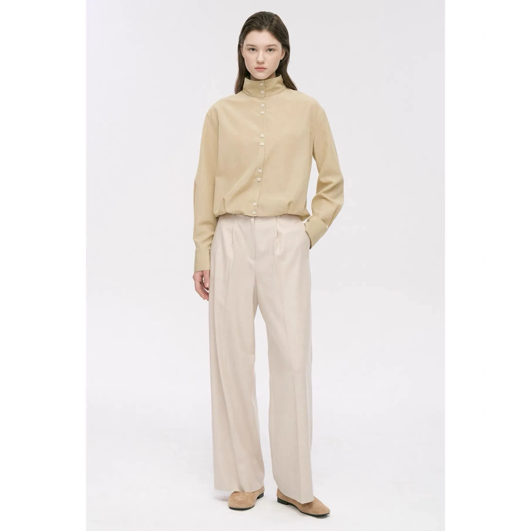 Lemon Cheese Short Shirt Jacket High Quality Spring Casual Versatile Stand Collar Waist Design Women's Commute Style Outerwear
Lemon Cheese Short Shirt Jacket High Quality Spring Casual Versatile Stand Collar Waist Design Women's Commute Style Outerwear