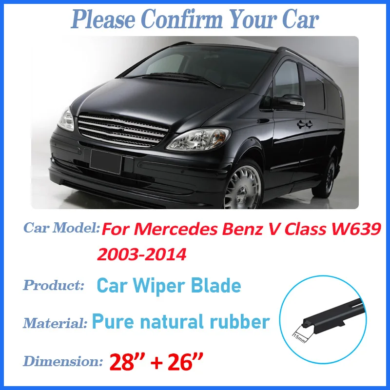 Щетки стеклоочистителя автомобиля для Mercedes Benz V Class W639 аксессуары Viano Valente 2003-2014 авто высококачественные щетки стеклоочистителей
Щетки стеклоочистителя автомобиля для Mercedes Benz V Class W639 аксессуары Viano Valente 2003-2014 авто высококачественные щетки стеклоочистителей
