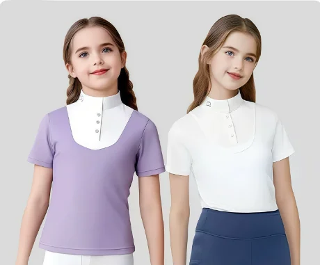 Children's Equestrian Riding T-Shirt for Girls with Sun Protection and Breathability
Children's Equestrian Riding T-Shirt for Girls with Sun Protection and Breathability