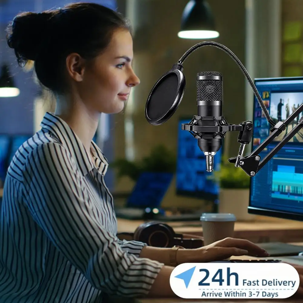 All-in-One Podcast Equipment Bundle Audio Mixer Hanging Condenser Microphone Kit V8K Live Sound Card for Live Streaming YouTube
All-in-One Podcast Equipment Bundle Audio Mixer Hanging Condenser Microphone Kit V8K Live Sound Card for Live Streaming YouTube