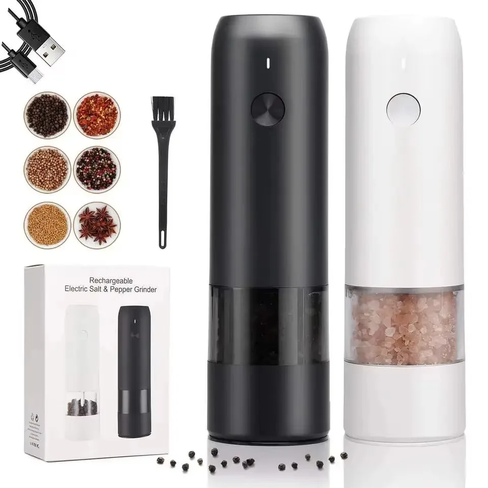 Electric Automatic Salt and Pepper Grinder Set Rechargeable With USB Gravity Spice Mill Adjustable Spices Grinder Kitchen Tools
Electric Automatic Salt and Pepper Grinder Set Rechargeable With USB Gravity Spice Mill Adjustable Spices Grinder Kitchen Tools