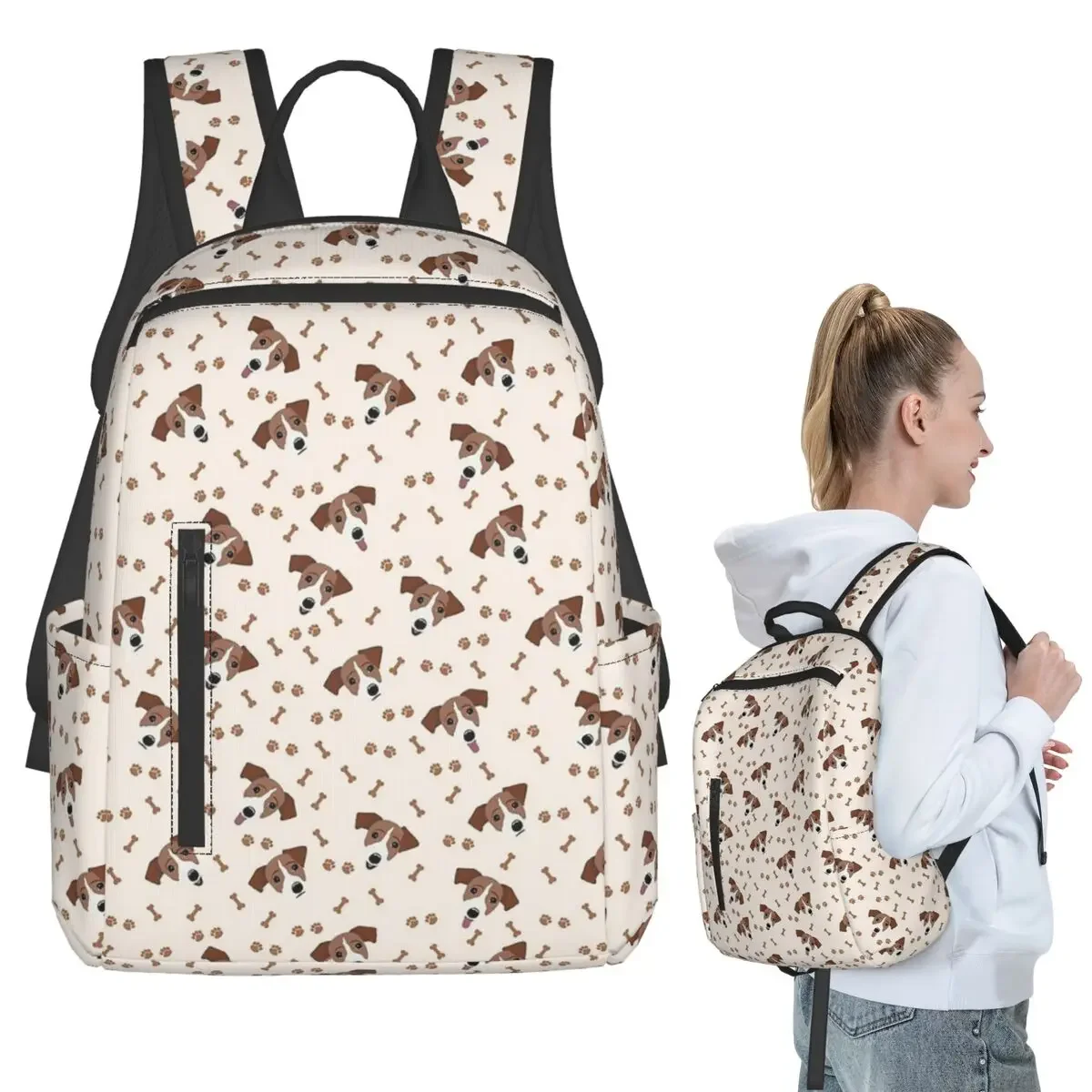 Jack Russell Terrier Dog With Bones Backpack Student Boys Girls BookBag Children School Bag Laptop Shoulder Bags for Men Women
Jack Russell Terrier Dog With Bones Backpack Student Boys Girls BookBag Children School Bag Laptop Shoulder Bags for Men Women