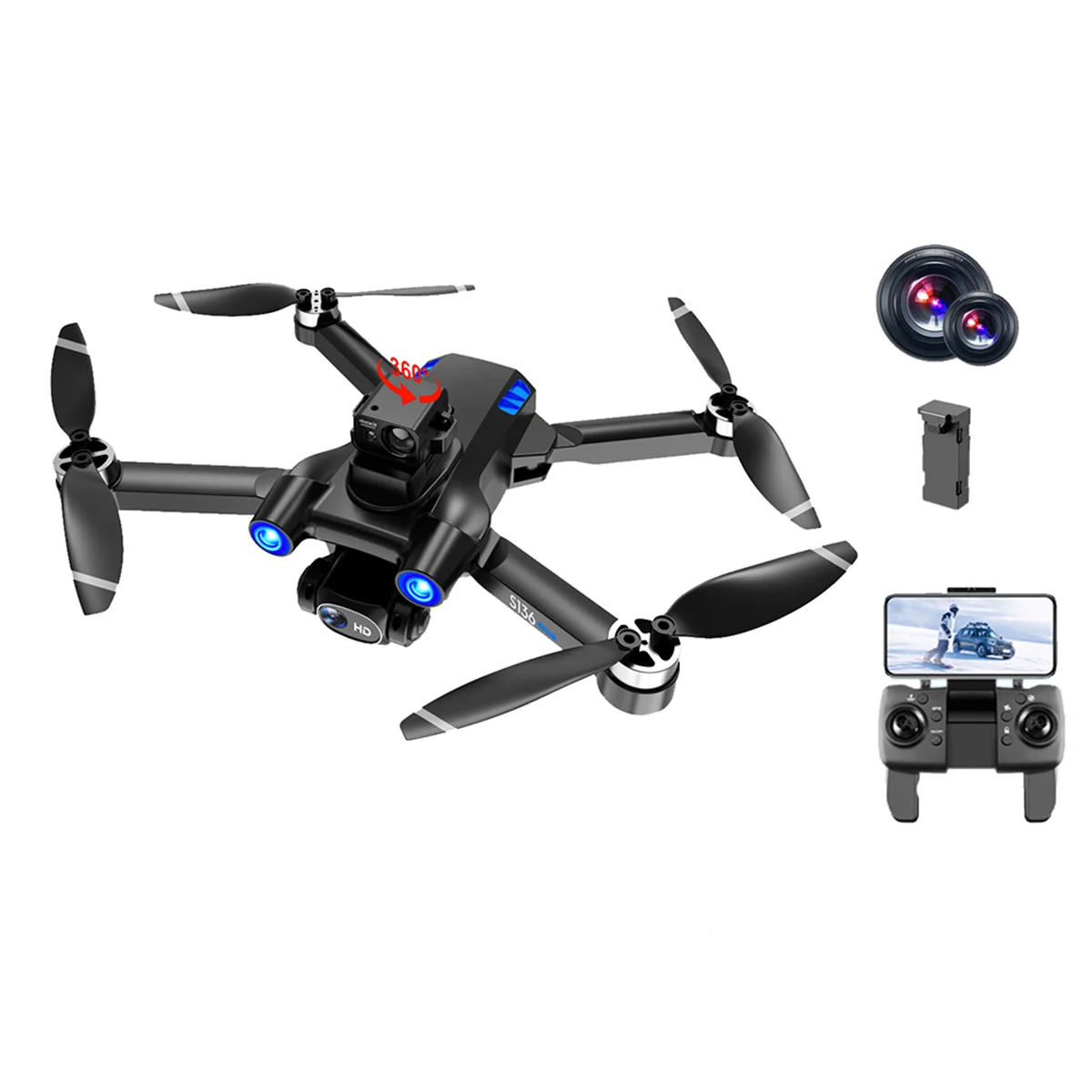 S136 Mini RC Drone Brushless Remote Control Quadcopter GPS for FPV Helicopter 1080P Laser Obstacle Avoidance Camera
S136 Mini RC Drone Brushless Remote Control Quadcopter GPS for FPV Helicopter 1080P Laser Obstacle Avoidance Camera