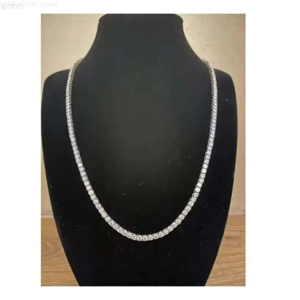 Silver 18k Gold Plated Round Cut Tennis Chain Iced Out with d Colour Moissanite Diamonds Gift for Him Her
Silver 18k Gold Plated Round Cut Tennis Chain Iced Out with d Colour Moissanite Diamonds Gift for Him Her
