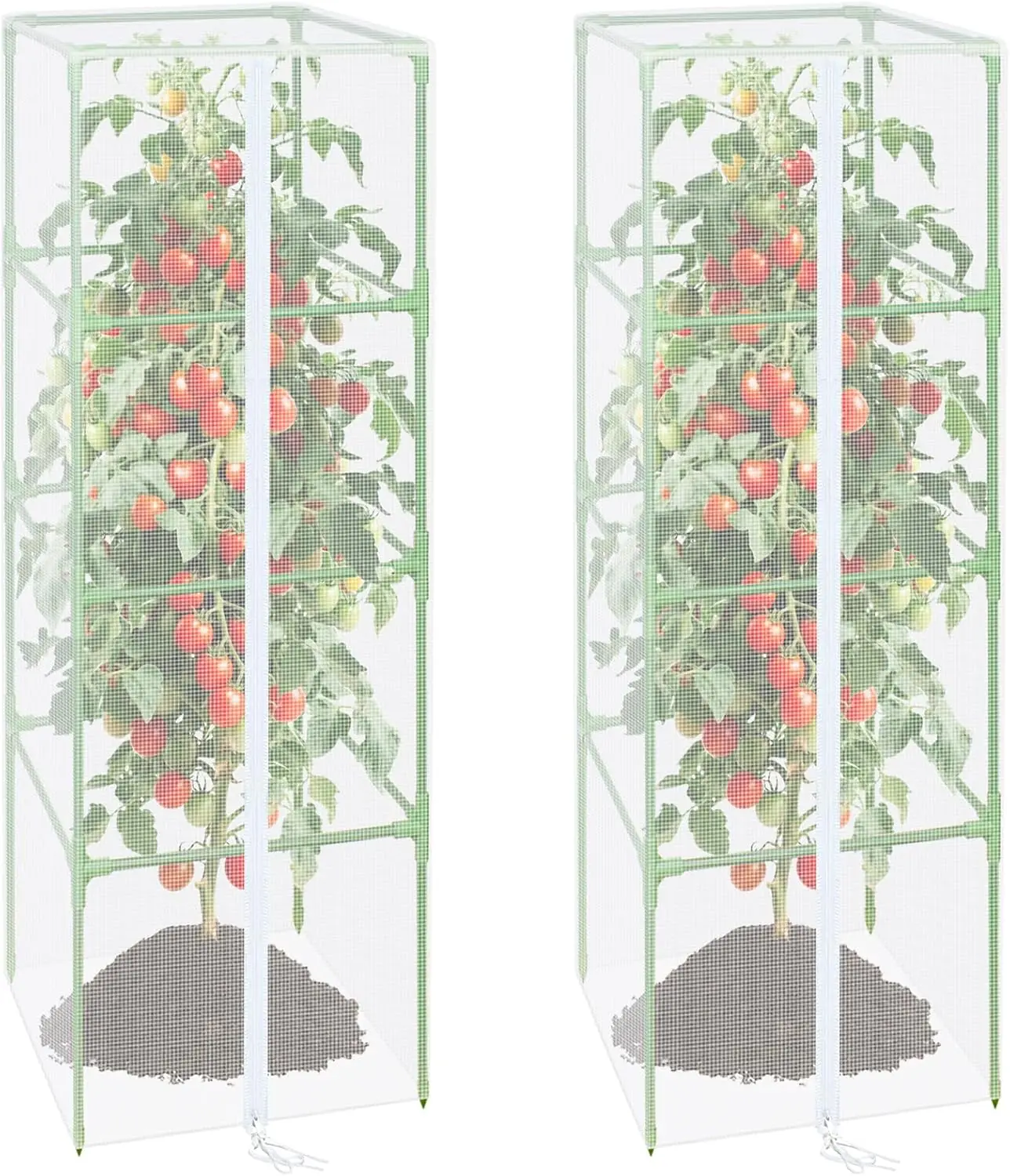 57" x 16.1" Garden Bird Netting for Square Tomato Cage, 2 Pack Mesh Barrier, Protect Plants from Birds & Pests
57" x 16.1" Garden Bird Netting for Square Tomato Cage, 2 Pack Mesh Barrier, Protect Plants from Birds & Pests