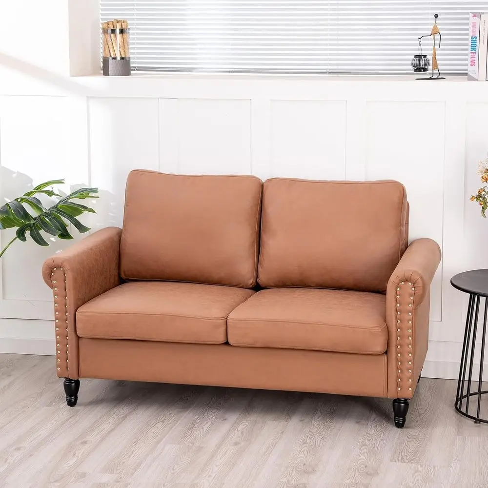 Диван-софа Loveseat, двухместный диван для небольших помещений, обитый тканью, с ножками из массива дерева, подходит для гостиной
Диван-софа Loveseat, двухместный диван для небольших помещений, обитый тканью, с ножками из массива дерева, подходит для гостиной