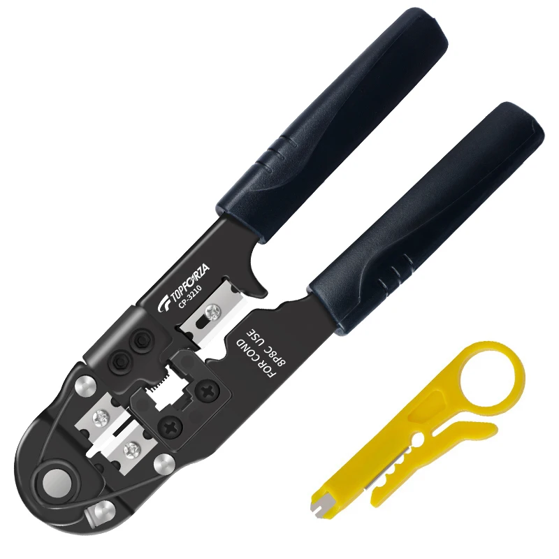 RJ45 Crimping Tools Network Modular Plug Crimper Ethernet Cable Cutter Stripper 8P RJ45 Connector Press Clip Multi-tools
RJ45 Crimping Tools Network Modular Plug Crimper Ethernet Cable Cutter Stripper 8P RJ45 Connector Press Clip Multi-tools