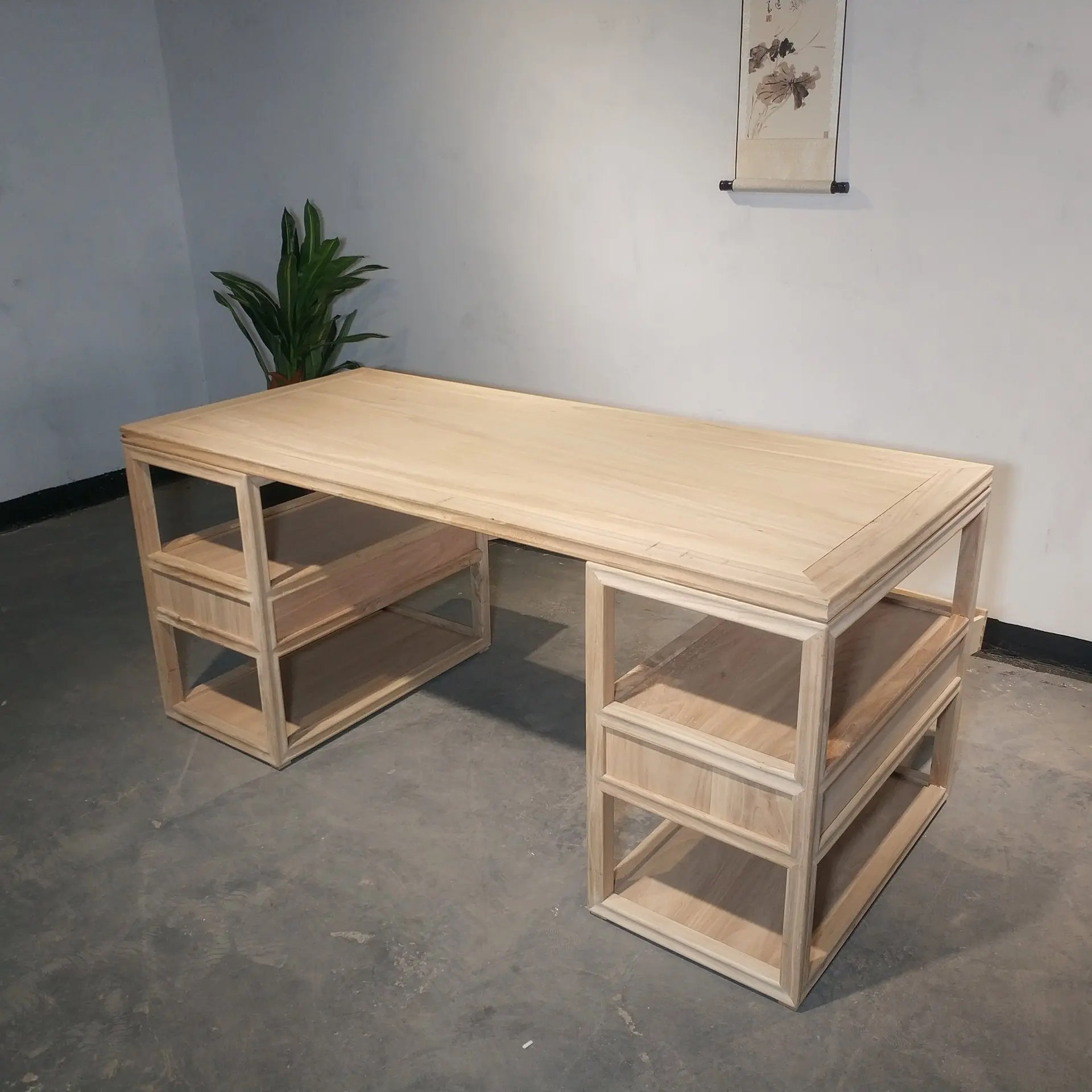 Customizable Solid Wood Computer Desk New Chinese Desk Northern White Stubble Embryo
Customizable Solid Wood Computer Desk New Chinese Desk Northern White Stubble Embryo