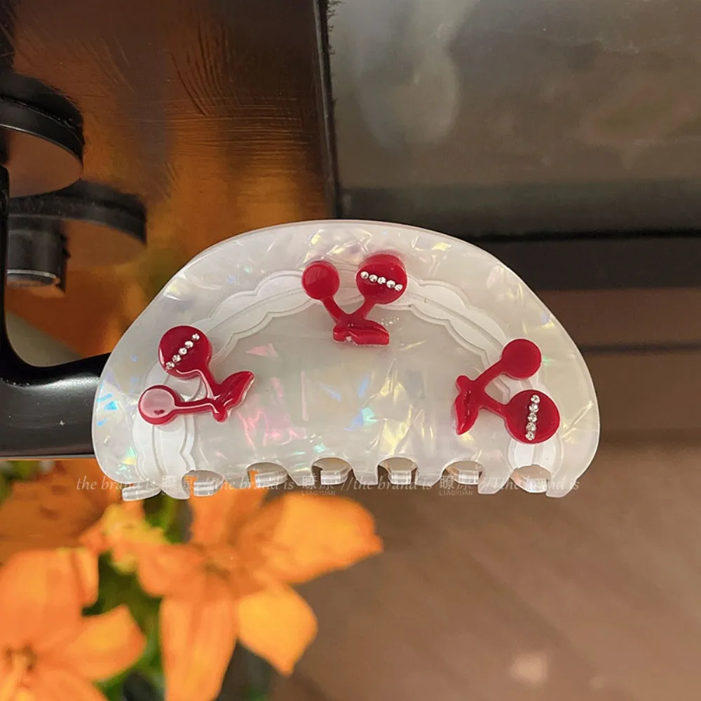 Fashion Acetate Cherry Shark Clip Elegant Korean Style Acetic Acid Hair Claw Sweet Trendy Geometry Hair Crab Clip Daily
Fashion Acetate Cherry Shark Clip Elegant Korean Style Acetic Acid Hair Claw Sweet Trendy Geometry Hair Crab Clip Daily